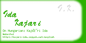 ida kajari business card